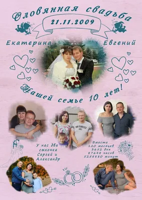 Постер на 10 лет свадьбы | Праздничные цитаты, Плакат, Годовщина
