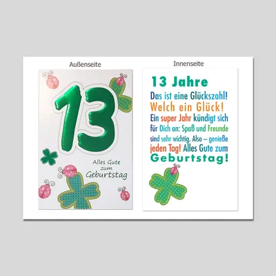 Age 13. Geburtstag | AGE | Serien | Grusskarten | Michel Verlag - Best of  Cards