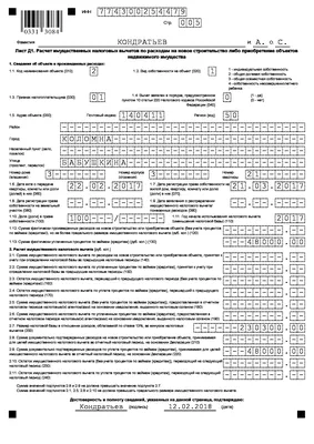 Примеры заполнения налоговой декларации по налогу на доходы физических лиц  за 2020 год (Форма 3-НДФЛ)