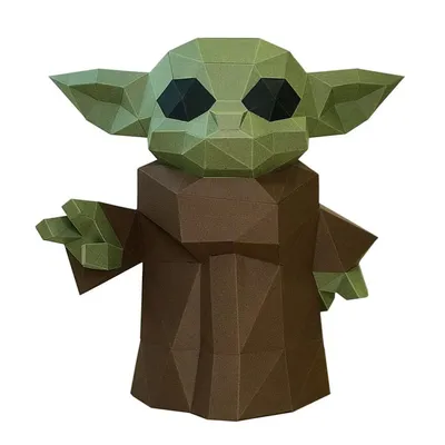 WIZARDI 3D модели для поделок из бумаги Baby Yoda PP-2YDA-3WAS