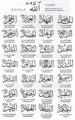 99 имен аллаха в картинках