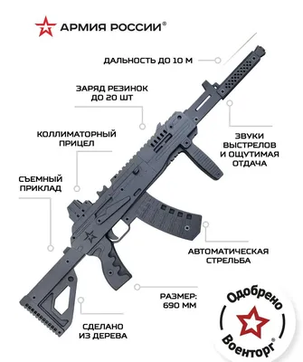 Резинкострел деревянный Армия России Автомат АК-12 | AliExpress