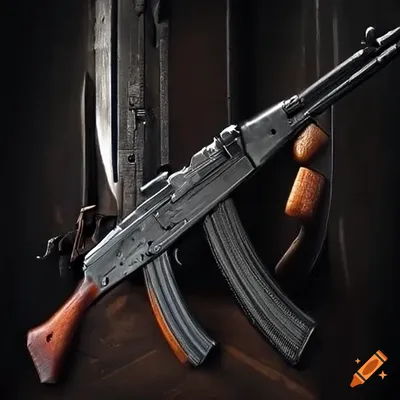 Premium Vector | Ak 47 weapon vector illustration of a sketch kalashnikov  machine gun soldier automatic