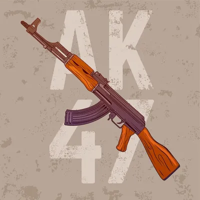 Premium Vector | Ak 47 rifle