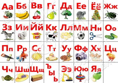 Русский алфавит Poster ( Russische Alphabet ) - картинки для детей