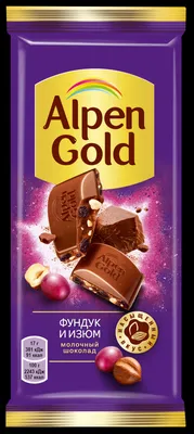 Купить Шоколад молочный Alpen Gold Альпен Гольд с фундуком и изюмом, 90 г в  Уфе за 74.07 руб. | Con-feta