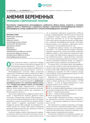 Железодефицитная анемия: симптомы, причины, лечение