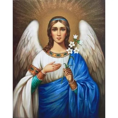 Святой Ангел Хранитель с душой, 04002, иконы на холсте - новый каталог