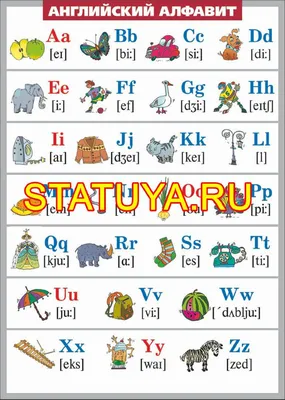 Английский алфавит с транскрипцией и произношением | Алфавит, Английский  алфавит, Английский
