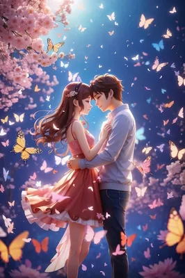 Пара аниме | Romantic anime couples, Handsome anime, Cute love couple images