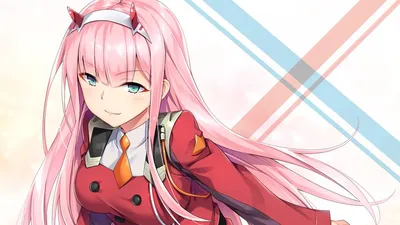 Обои на рабочий стол Zero Two / Зеро Ту из аниме Darling in the FranXX /  Милый во Франксе, by akizora momiji, обои для рабочего стола, скачать обои,  обои бесплатно