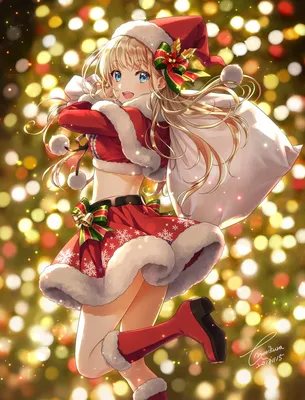 Новогодние анимешки 🎅 New Year Anime #anime@tgstickers #Santa #NewYear  #тян https://telete.in/TgSticker/11664 | ВКонтакте