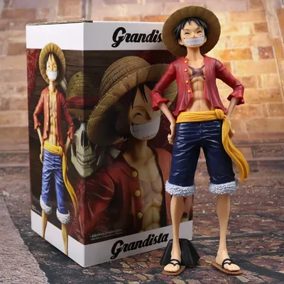 Серия анимаций «One Piece», анимация 85 поколения, улыбающееся лицо Луффи,  стоячий смех, может менять лицо, цветная коробка | AliExpress