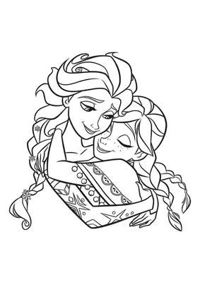 Раскраска Холодное сердце Анна и Эльза вместе | Elsa coloring pages,  Cartoon coloring pages, Princess coloring pages