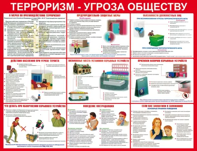 Стенды антитеррористической направленности Антитеррор заказать изготовление