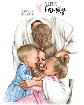 Family💕🌸💕 Чехол или обложку для паспорта с этой иллюстрацией можно  заказать на makefotocase.ru @makefotocase ?… | Семья иллюстрация, Детская  графика, Иллюстрации