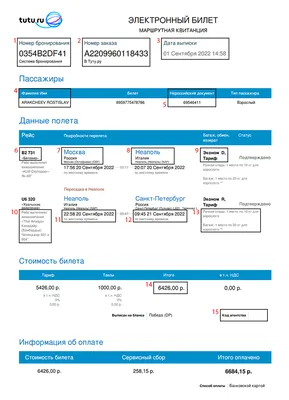 Как читать авиабилеты
