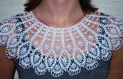 Ажурные вязаные воротнички - схемы для вязания. Crochet lace collars col...  | Вязаный крючком кружевной воротник, Вязаный крючком узор для воротника,  Вязание