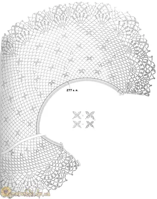 Ажурный воротник крючком