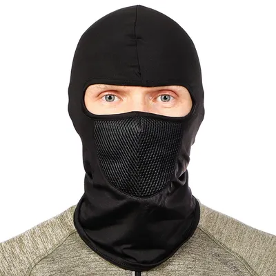 Купить Балаклаву MANTO balaclava LOGO EMBLEM black в черном цвете