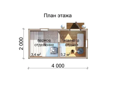 Проект бани 3х4 м по низкой цене в Нижнем Новгороде | Заказать баню 3х4 м