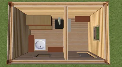 Одноэтажная баня 6 на 4 | проект №001-6x4