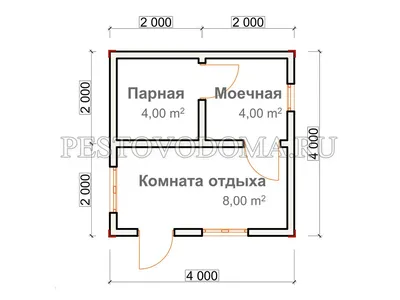 Баня 6х4 | проект бани 6х4