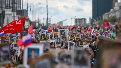 Печать транспаранта на БЕССМЕРТНЫЙ ПОЛК в Екатеринбурге | Фотосалон  \"Александр фото\"