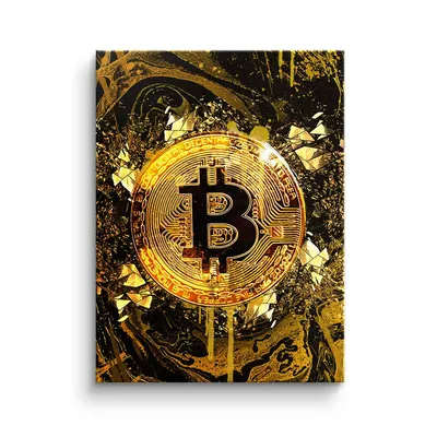 Premium Canvas Art - Crypto - Bitcoin on Fire - Trading - Motivatio