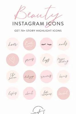 Beauty Instagram Highlight Icons 70 Instagram Text Highlights Highlight  Covers und Icons für Schönheitssalons Instagram Templates - Etsy.de |  Photoshop, Instagram, Cover