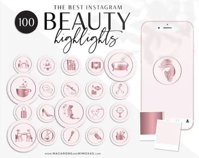 BEAUTY Instagram Highlight Icons Pink, 100 Rose Gold Instagram Cover Icons  für Stories, Makeup Lash Brow Artist Hair Nail Salon Covers - Etsy.de