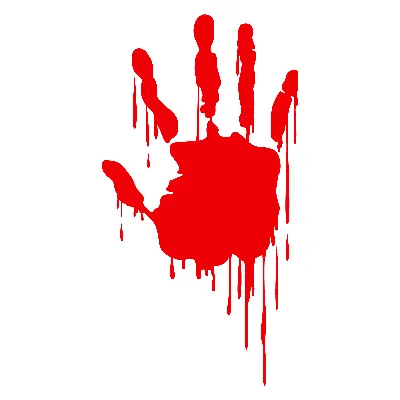 BLOODY HAND PRINT