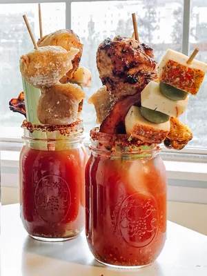 Spicy Pickled Bloody Marys