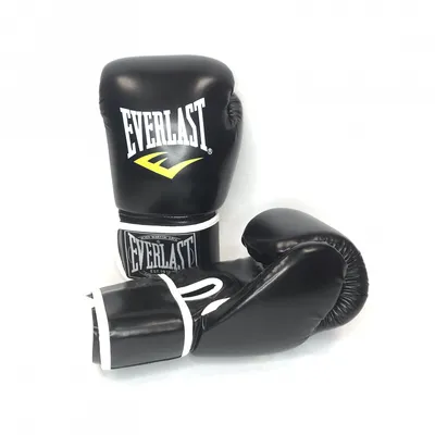 Перчатки боксерские Everlast черный кожзам 12 унц - Спорт96, Екатеринбург