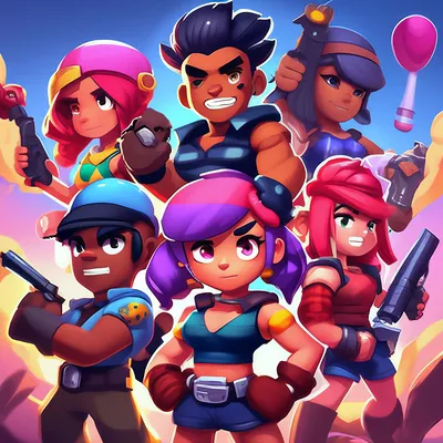 Барбарики, brawl stars, бравлеры с …» — создано в Шедевруме