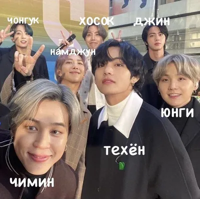 bts group photo with names ❕ | Мемы знаменитостей, Имена, Мемы