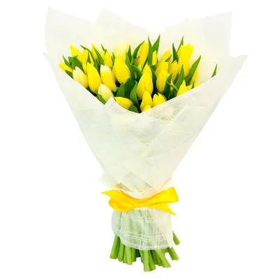 Букет из желтых тюльпанов - заказать доставку цветов в Москве от Leto  Flowers