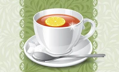 Большая прозрачная чашка чая, утро, …» — создано в Шедевруме