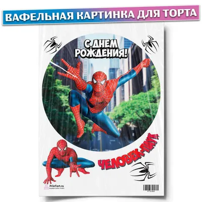 Печать вафельной (рисовой) или сахарной картинки на торт Человек паук:  продажа, цена в Харькове. Замороженные полуфабрикаты от \"интернет-магазин  \"Сладкий кондитер\"\" - 551800282