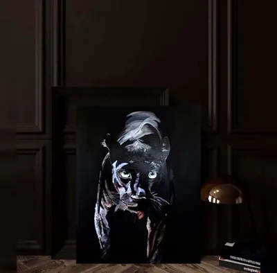 Картина по номерам \"Черная пантера\"