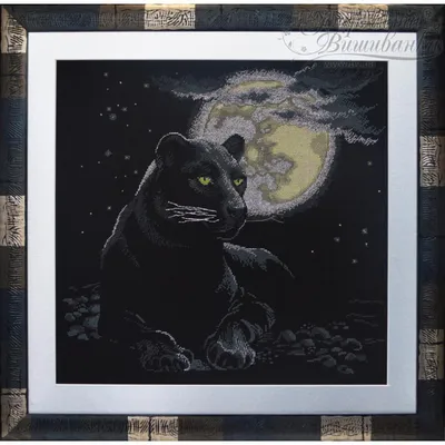Картина интерьерная на холсте Poly Print Art \"Черная пантера\" 60х40 см. -  купить по низкой цене в интернет-магазине OZON (268109950)