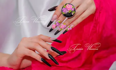 Черный френч - Галерея NailBoxClub.ru