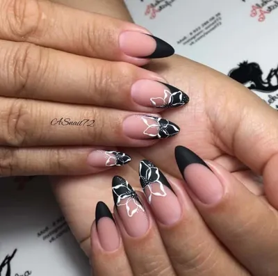 Черный френч - Галерея NailBoxClub.ru