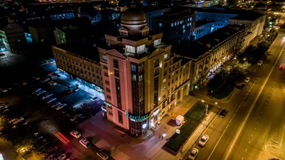 Чита, вид сверху. Площадь Ленина и здание управления железной дорогой  фотография Stock | Adobe Stock