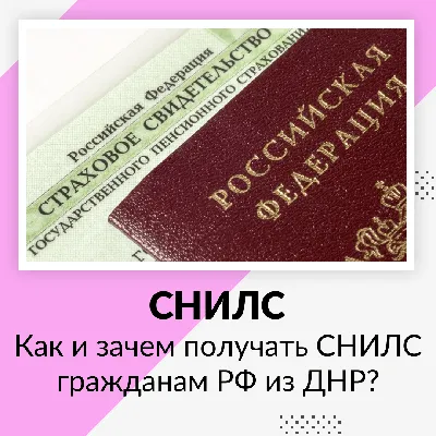 Уникальные возможности СНИЛС - Общественное Движение \"Донецкая Республика\"