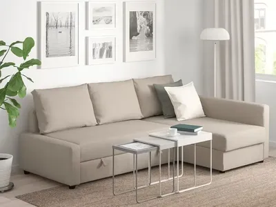 Диван угловой Фрихетен beige Икеа (IKEA) купить по цене 27590 в Москве,  артикул А3401571827 ✓ WallyTally.ru