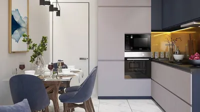 Вариант дизайна кухни в хрущевке 5,2 кв.м с холодильником, плитой и  обеденной зоной | СЕКРЕТЫ КУХНИ | Дзен
