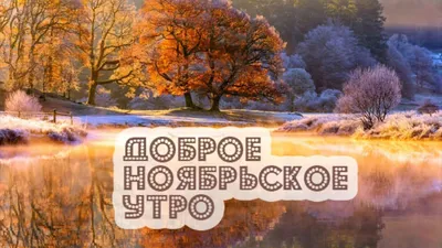 С добрым ноябрьским утром! | Мотивационные подарки, Доброе утро, Открытки