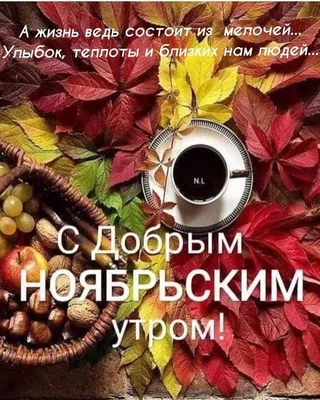 🌹Доброе ноябрьское утро! 10.11.2022🌹🍁💖 | Доброе утро, Открытки,  Благословение