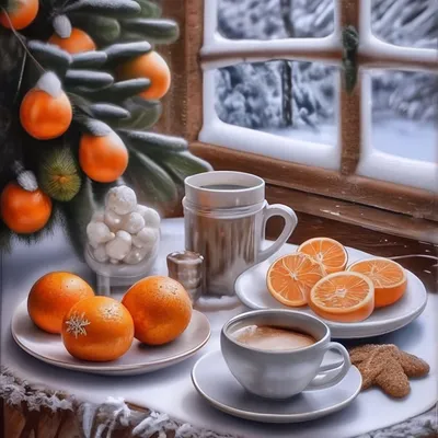 1 декабря🍊❄️ Доброе утро 😍🫶✨ …» — создано в Шедевруме